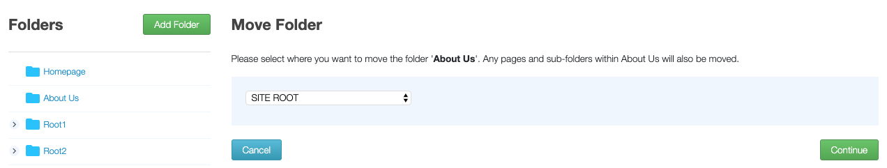 Move folder page